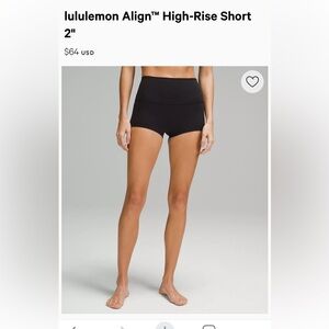 Lululemon Align 2” shorts